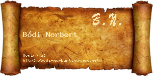 Bódi Norbert névjegykártya